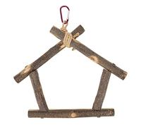 Journal de Swing d'oiseau en Bois pour Animaux de Compagnie Développez l'intelligence Exercice de Perroquet Swing Jouet avec Crochet pour Le Perroquet d'oiseau pour Animaux de
