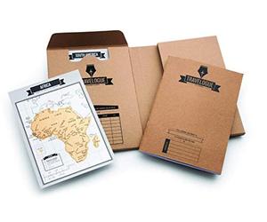 Journal de voyage à gratter - Décor de voyage - Carnet d'affiche à gratter - Contient 8 pages à gratter avec les pays, les villes et les États - Grand cadeau de voyage