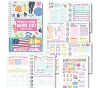 Journal d'entraînement pour femme - Journal de santé et de remise en forme pour femme, planificateur de santé et de remise en forme 2025, planificateur d'exercices, suivi de perte de poids, carnet