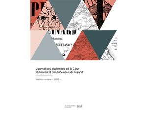 Journal des audiences de la Cour d'Amiens et des tribunaux du ressort - Cour D'Appel - Hachette Bnf - broché - Livre