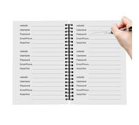 Journal des mots de passe Bloc-notes avec Index Pages | Organisateur de mots de passe pour la famille des amis étudiants hommes femmes bureau d'études à domicile