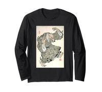 Journal d'horreur Japonais Vintage Loup Yokai Demon Ukiyo Manche Longue