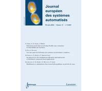 Journal europeen des systemes automatises rs serie jesa vol - Collectif - Hermes Science Publications - broché - Livre