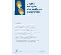 Journal europeen des systemes automatises rs serie jesa vol - Collectif - Hermes Science Publications - broché - Livre