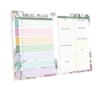Journal hebdomadaire pour réfrigérateur - 52 feuilles lignées pour planification quotidienne - 24 x 17 cm - Planificateur alimentaire hebdomadaire pour réfrigérateur