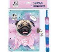 Journal intime avec cadenas et bracelet PopIt Cleo et Frank le chien Derform
