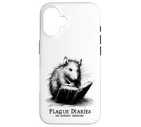 Journal Intime Rat peste Rongeur médiéval Macabre Sarcasme Coque pour iPhone 16