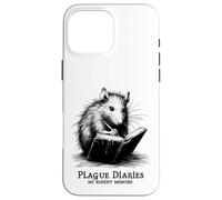 Journal Intime Rat peste Rongeur médiéval Macabre Sarcasme Coque pour iPhone 16 Pro Max