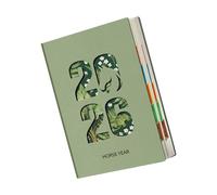 Journal journalier 2026 daté 400 pages en cuir synthétique pour la gestion des tâches, planificateur d'horaire