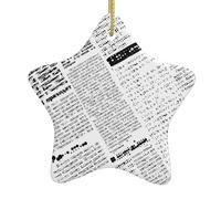 Journal Ornements Noël Ornement Porcelaine Artisanat Pendentif pour Bureau Vacances Fête 7.3Cm