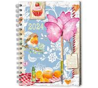 Journal Planificateur Quotidien 2024 Agenda Quotidien avec Designs Créatifs, Aperçus Mensuels Dépliables, Listes de Courses Planner Hebdomadaire Décoratif et Carnet de Scrapbooking