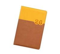 Journal Quotidien 2026 360 Pages Lignées Planificateur De Jour En Cuir Couverture Souple Académique Avec Marque Mensuelle Colorée Pour Bureau Similicuir Annuel