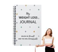 Journal quotidien de perte de poids - Suivi de la nutrition et de l'humeur | Journal de bord de santé et de fitness pour homme et femme | Carnet de notes de planification bien-être pour régime