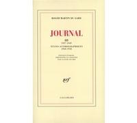 Journal Roger Martin Du Gard (Auteur), Claude Sicard (Edité par)