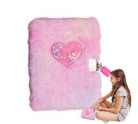 Journal rose avec serrure - Journal du cœur | Journal secret pour les filles | Journal secret pour les filles | Journal secret pour les filles, un cahier luxueux pour la maison, l'école, les voyages