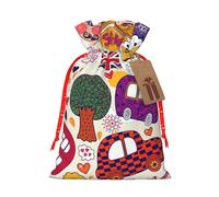 Journal scolaire en anglais avec cordon de serrage - Sac de fête respectueux de l'environnement