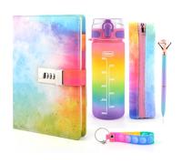 Journal secret pour filles - Bouteille d'eau - Cadeaux pour filles de 8, 9, 10, 11, 12, 13, 14 ans, pour Pâques, anniversaire, filles, adolescentes de 6 à 14 ans, pour la rentrée scolaire - Journal