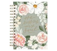 Journal Spiral-Bound Green He Restores My Soul Ps. 23:3