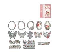 Journal Sticker Flowers Lace Series Stickers Stickers Scrapbooking Supplies For Notebooks Téloms Téléphone Et Projets Artistiques Scrapper Lovely Lace Series Journal For Projects