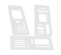 Journaling Stencils, Scrapbook Templates, Reusable Guides, Portable Checklist, Three Pieces Set, Journaling Tools, Pencil Gel Pen Markers, Space Organizers, Creative Layout Aids