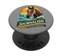 Journalisme Cheval, Course de Chevaux, Santa Anita, Del Mar Horses PopSockets PopGrip Adhésif