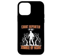 Journaliste judiciaire par Day Zombie by Night Funny Halloween Creepy Coque pour iPhone 12 Mini