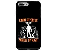Journaliste judiciaire par Day Zombie by Night Funny Halloween Creepy Coque pour iPhone 7 Plus/8 Plus