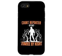 Journaliste judiciaire par Day Zombie by Night Funny Halloween Creepy Coque pour iPhone SE (2020) / 7/8