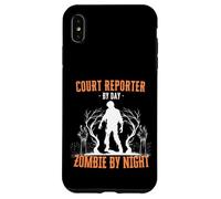Journaliste judiciaire par Day Zombie by Night Funny Halloween Creepy Coque pour iPhone XS Max