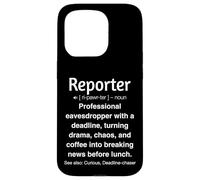 Journaliste reporter drôle Coque pour iPhone 15 Pro