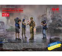 Journalistes En War (4 Figurines) (100% New Moules ) 1:3 5 Plastic Model Kit Icm