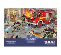 Journée de Formation des Pompiers Puzzle en Bois Imperméable DIY Puzzles De 1000 Pièces pour Adultes Cadeaux Impossible Jeux Éducatifs
