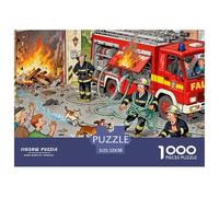 Journée de Formation des Pompiers Puzzle en Bois Imperméable Puzzles De 1000 Pièces pour Adultes Cadeaux Amusant Jeux De Stimulants
