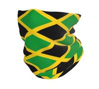 Journée De La Jamaïque avec Le Drapeau Jamaïcain Gaiter Unisexe Headwrap Douce Chapeaux Demi-Visage pour Extérieur Sports Yoga 30X26Cm