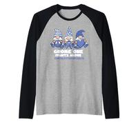 Journée de la Personne handicapée GNOME on se Bat Seul Bleu Manche Raglan