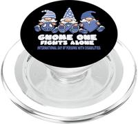 Journée de la Personne handicapée GNOME on se Bat Seul Bleu PopSockets PopGrip pour MagSafe