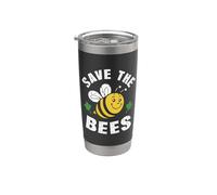 Journée de la Terre Sauvons les abeilles Gobelet isotherme en acier inoxydable double paroi