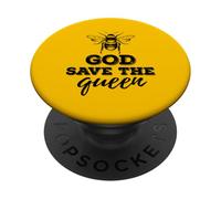 Journée de la Terre Save The Bees : Dieu protège la Reine PopSockets PopGrip Adhésif