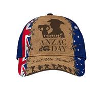 Journée De L'Anzac, N'Oublions Pas, Remember Brown Homme Femme Casquette Trucker Anti UV Snapback Cap Athlétique Hip-Hop Cap pour Running Voyage Sport