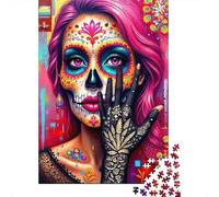 Journée de l'art Mort 1000 Pièces Carton Robuste Puzzle De Bricolage Collecteurs Défi du Jeu Éducatif Entraînement du Cerveau Belle Décoration 38x26cm/1000pcs