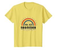 Journée de l'unité : Nous appartenons Tous, Arc-en-Ciel, diversité et Inclusion T-Shirt, Enfant, Citron, 4 Ans