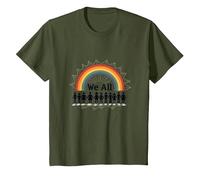 Journée de l'unité : Nous appartenons Tous, Arc-en-Ciel, diversité et Inclusion T-Shirt, Enfant, Olive, 2 Ans