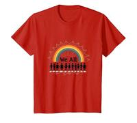Journée de l'unité : Nous appartenons Tous, Arc-en-Ciel, diversité et Inclusion T-Shirt, Enfant, Rouge, 8 Ans