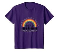 Journée de l'unité : Nous appartenons Tous, Arc-en-Ciel, diversité et Inclusion T-Shirt, Enfant, Violet, 4 Ans