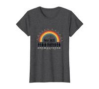 Journée de l'unité : Nous appartenons Tous, Arc-en-Ciel, diversité et Inclusion T-Shirt, Femme, Chiné Foncé, XS