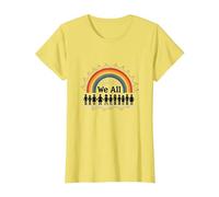 Journée de l'unité : Nous appartenons Tous, Arc-en-Ciel, diversité et Inclusion T-Shirt, Femme, Citron, XS