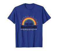 Journée de l'unité : Nous appartenons Tous, Arc-en-Ciel, diversité et Inclusion T-Shirt, Homme, Bleu Royal, M