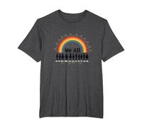 Journée de l'unité : Nous appartenons Tous, Arc-en-Ciel, diversité et Inclusion T-Shirt, Homme Grandes Tailles, Chiné Foncé, 4X Tall