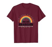 Journée de l'unité : Nous appartenons Tous, Arc-en-Ciel, diversité et Inclusion T-Shirt, Homme, Marron, 3XL