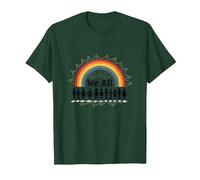 Journée de l'unité : Nous appartenons Tous, Arc-en-Ciel, diversité et Inclusion T-Shirt, Homme, Vert Forêt, 3XL